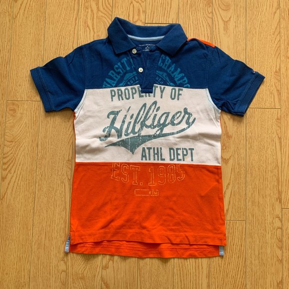Boys Polo Tee T-shirt Top Short Sleeve Shirt Tommy - Picture 2 of 4